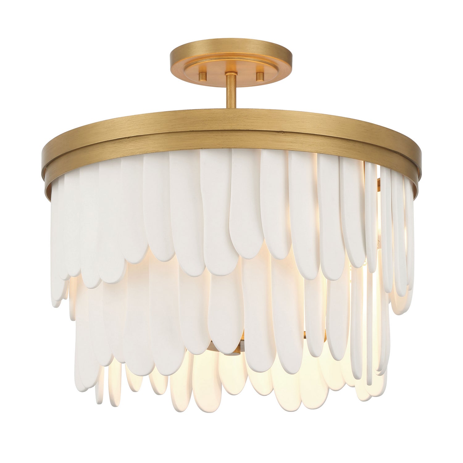 Minka-Lavery - 2076-870 - Six Light Semi Flush Mount - Briscade - Painted Legacy Brass