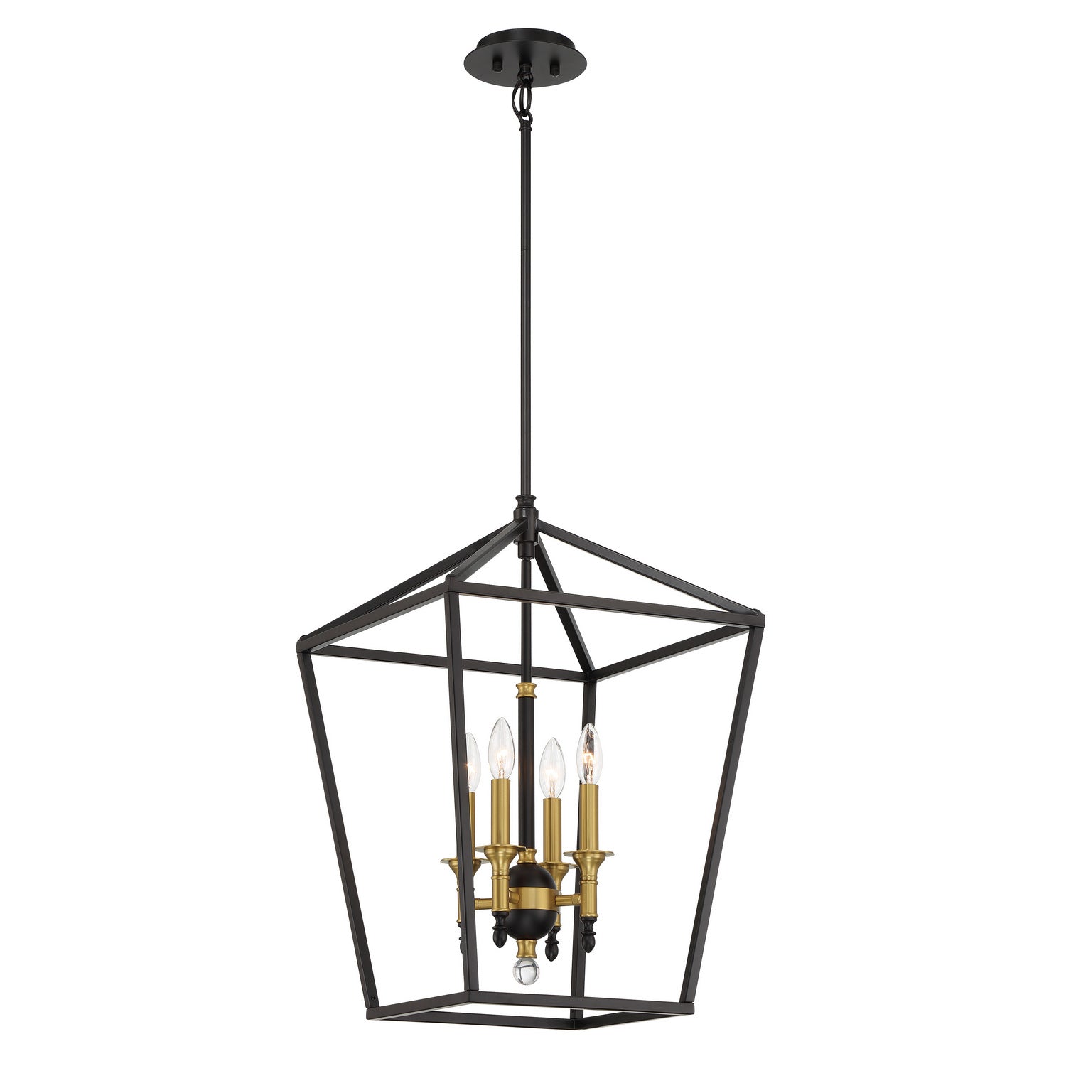Minka-Lavery - 2103-726 - Four Light Pendant - Townhall - Coal And Soft Brass