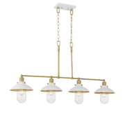 Minka-Lavery - 5137-799 - Four Light Island Pendant - Downtown Edison - White And Soft Brass
