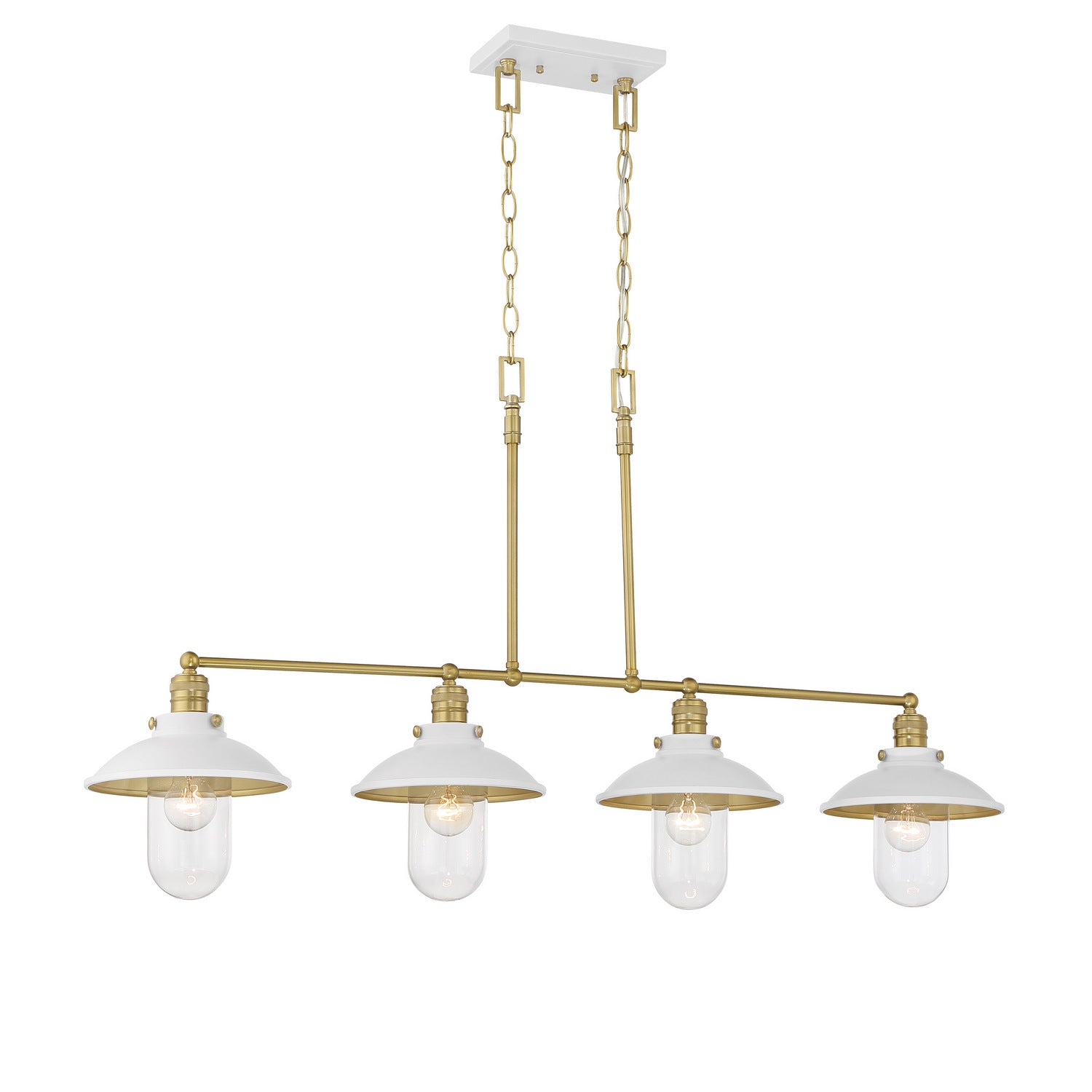 Minka-Lavery - 5137-799 - Four Light Island Pendant - Downtown Edison - White And Soft Brass