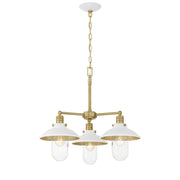 Minka-Lavery - 5138-799 - Three Light Chandelier - Downtown Edison - White And Soft Brass