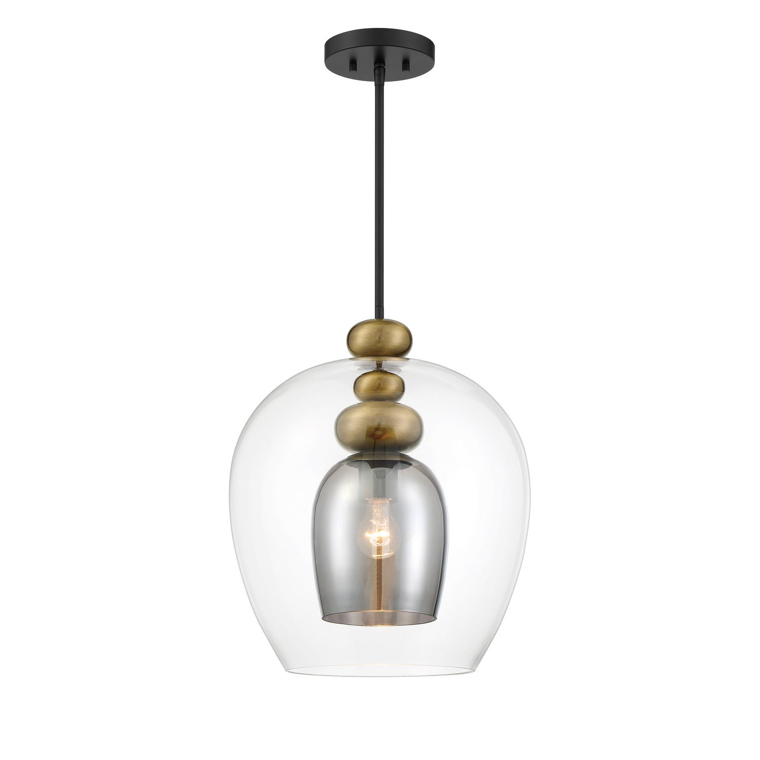 Metropolitan - N6661-865 - One Light Pendant - Amesbury - Coal And Oxidized Aged Brass