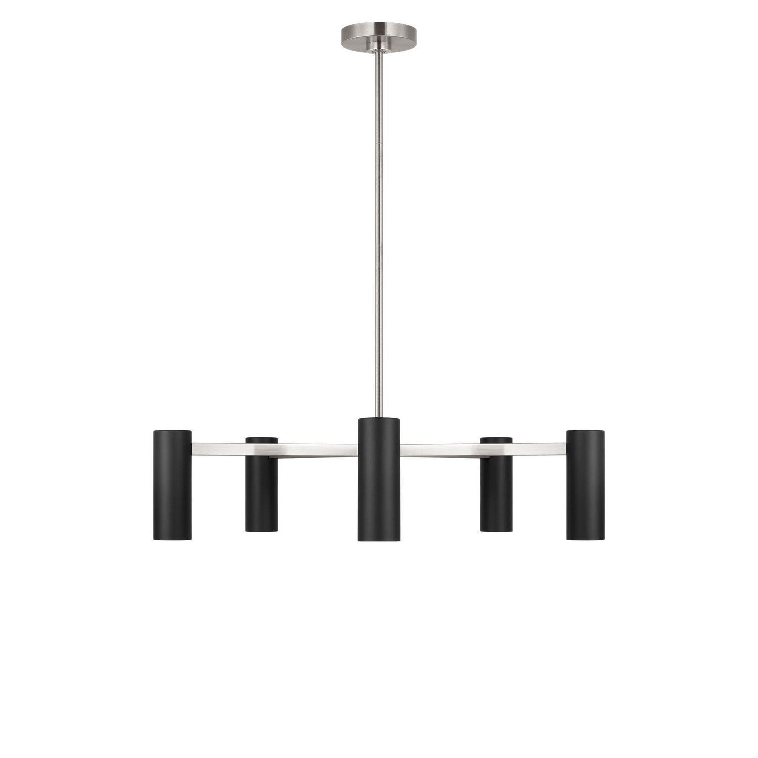 Generation Lighting - GLC2055BN - Five Light Chandelier - Zentro - Brushed Nickel