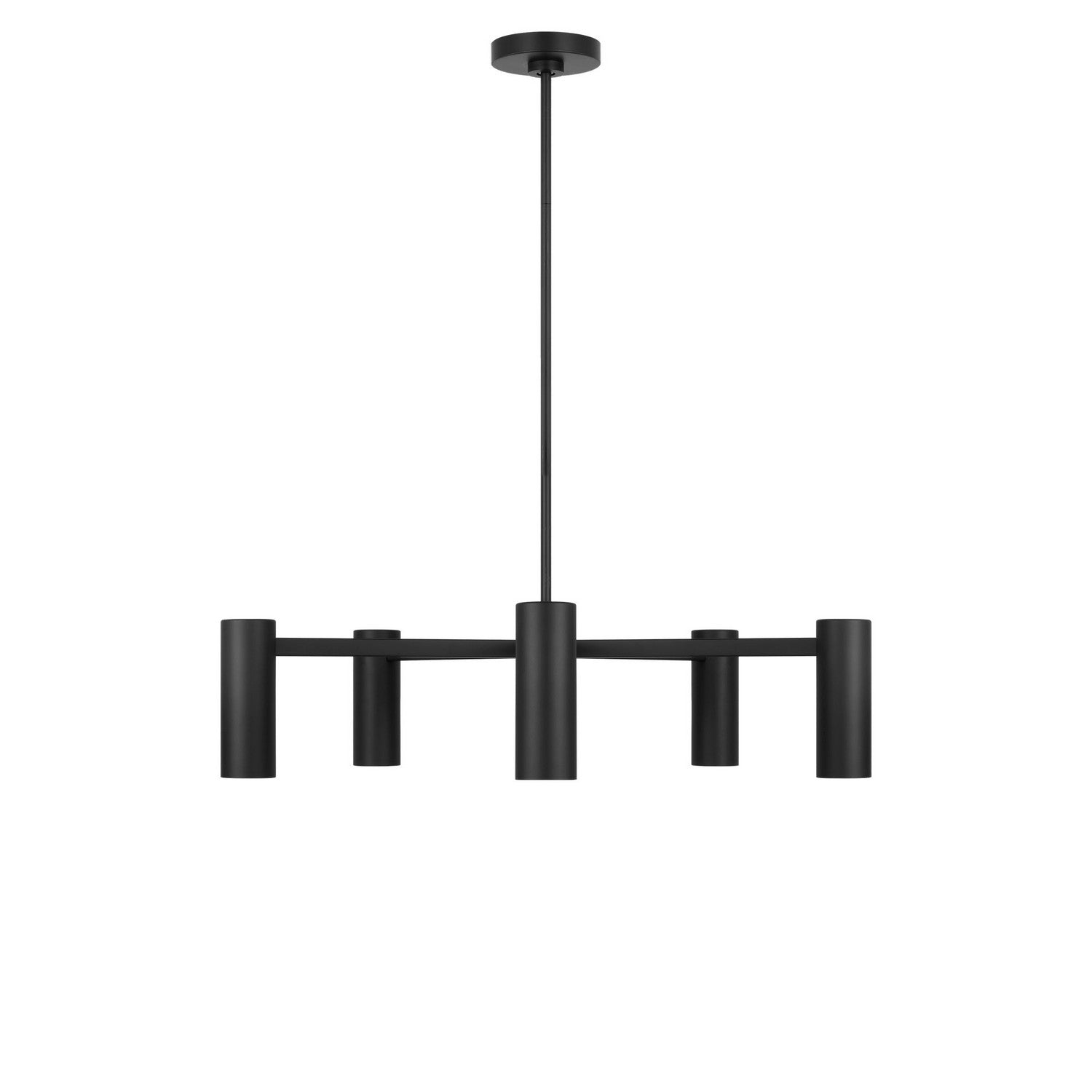 Generation Lighting - GLC2055MBKE - Five Light Chandelier - Zentro - Midnight Black