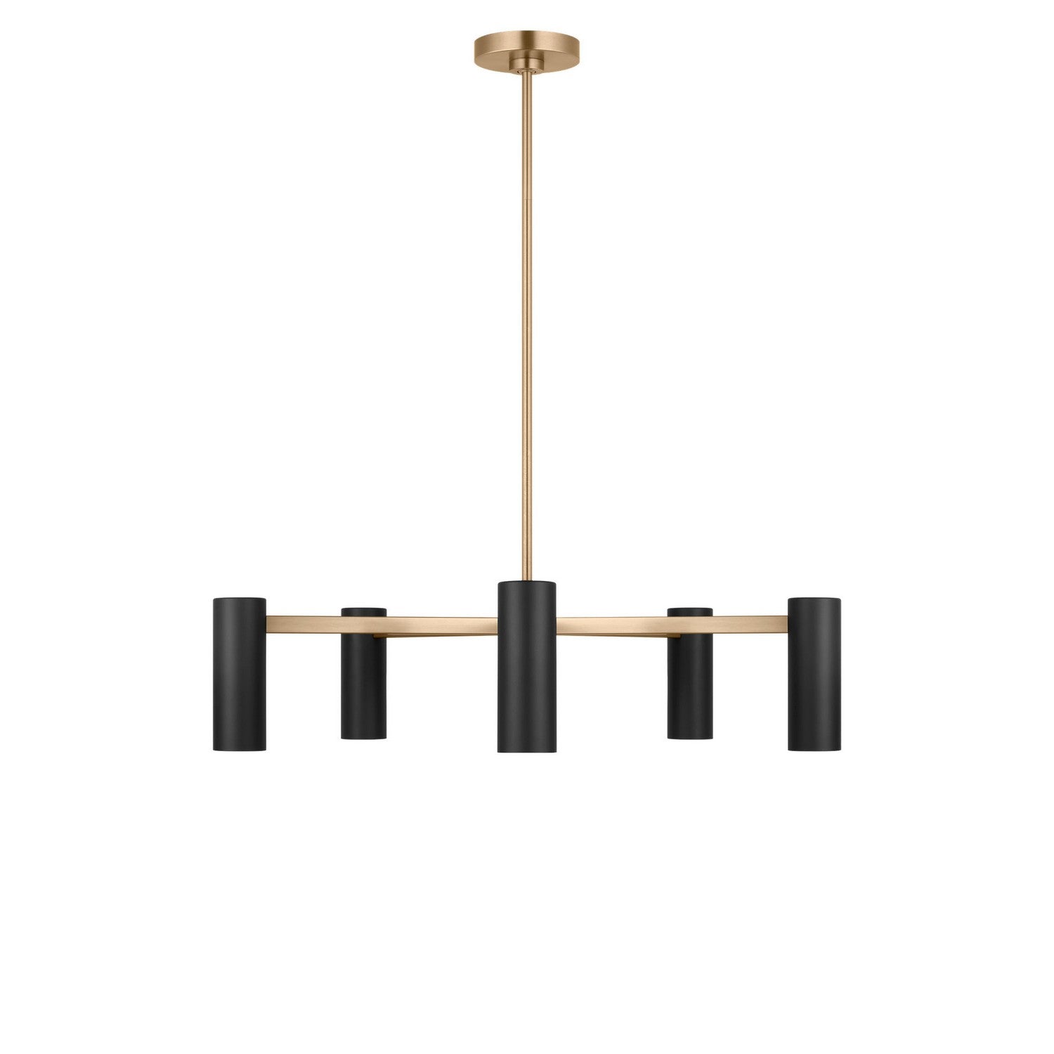 Generation Lighting - GLC2055SB - Five Light Chandelier - Zentro - Satin Brass