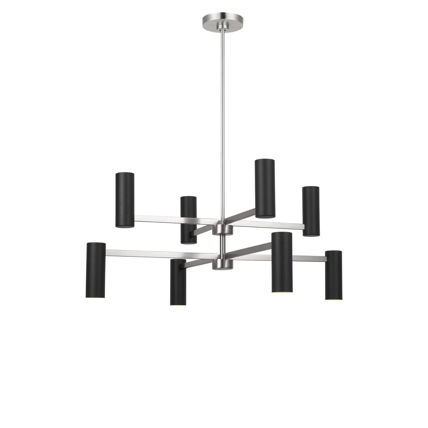 Generation Lighting - GLC2068BNE - Eight Light Chandelier - Zentro - Brushed Nickel