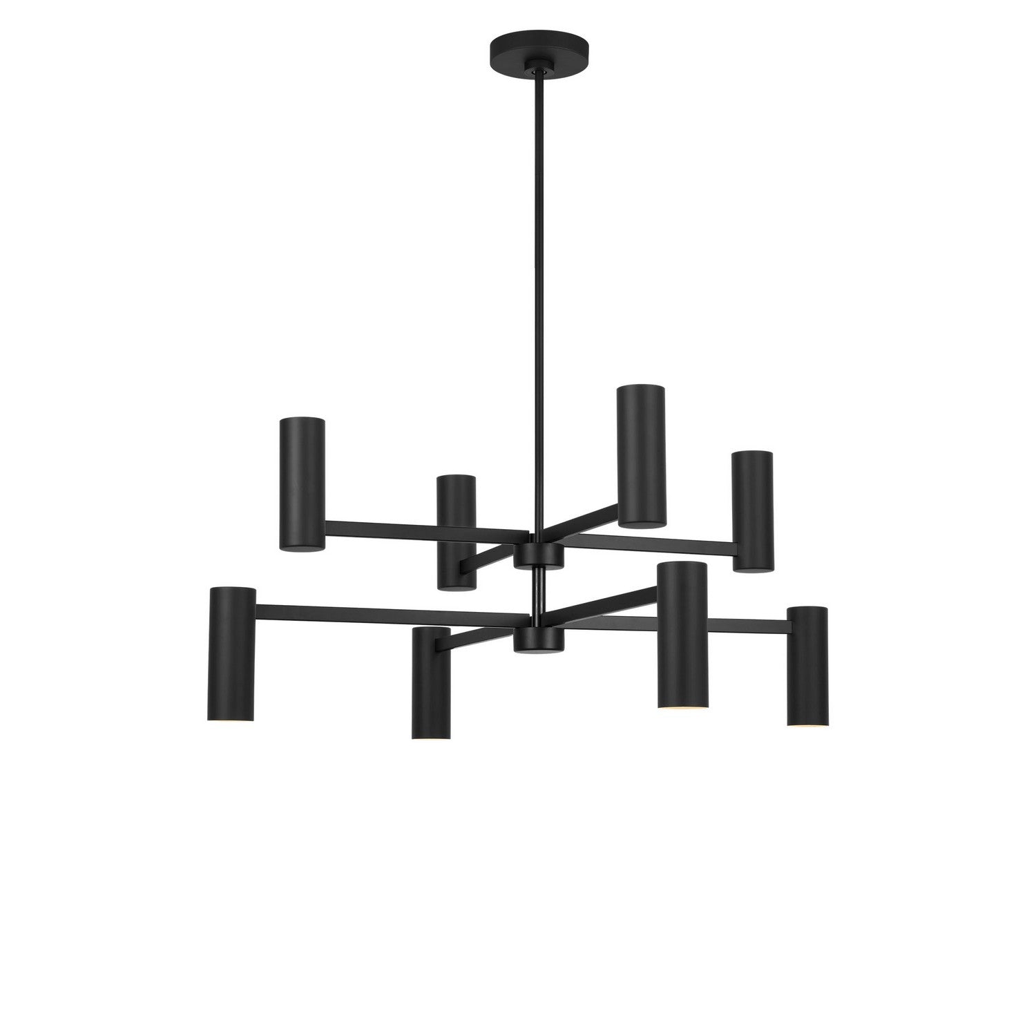 Generation Lighting - GLC2068MBKE - Eight Light Chandelier - Zentro - Midnight Black