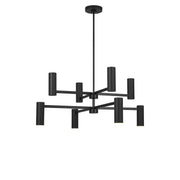 Generation Lighting - GLC2068MBKE - Eight Light Chandelier - Zentro - Midnight Black