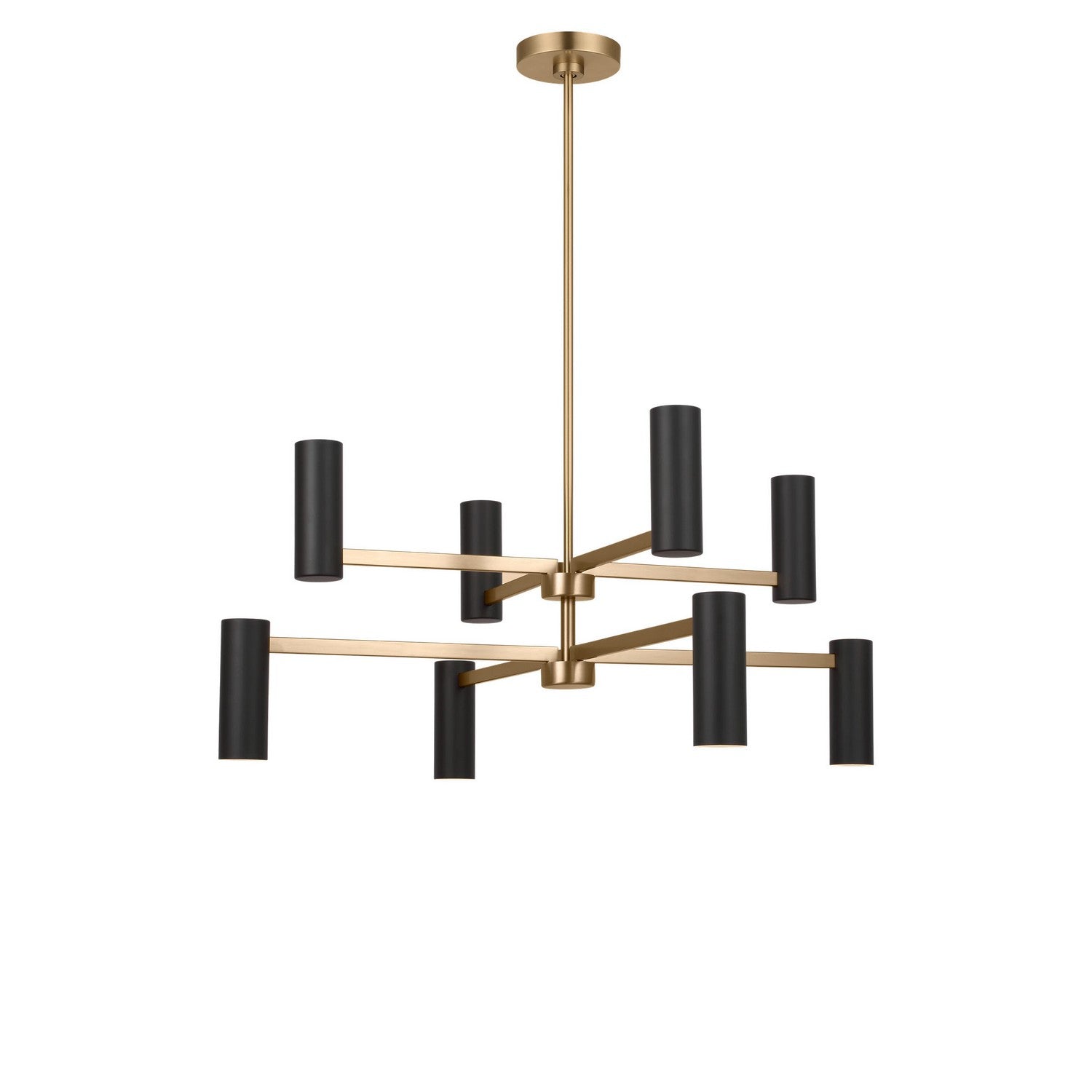 Generation Lighting - GLC2068SB - Eight Light Chandelier - Zentro - Satin Brass