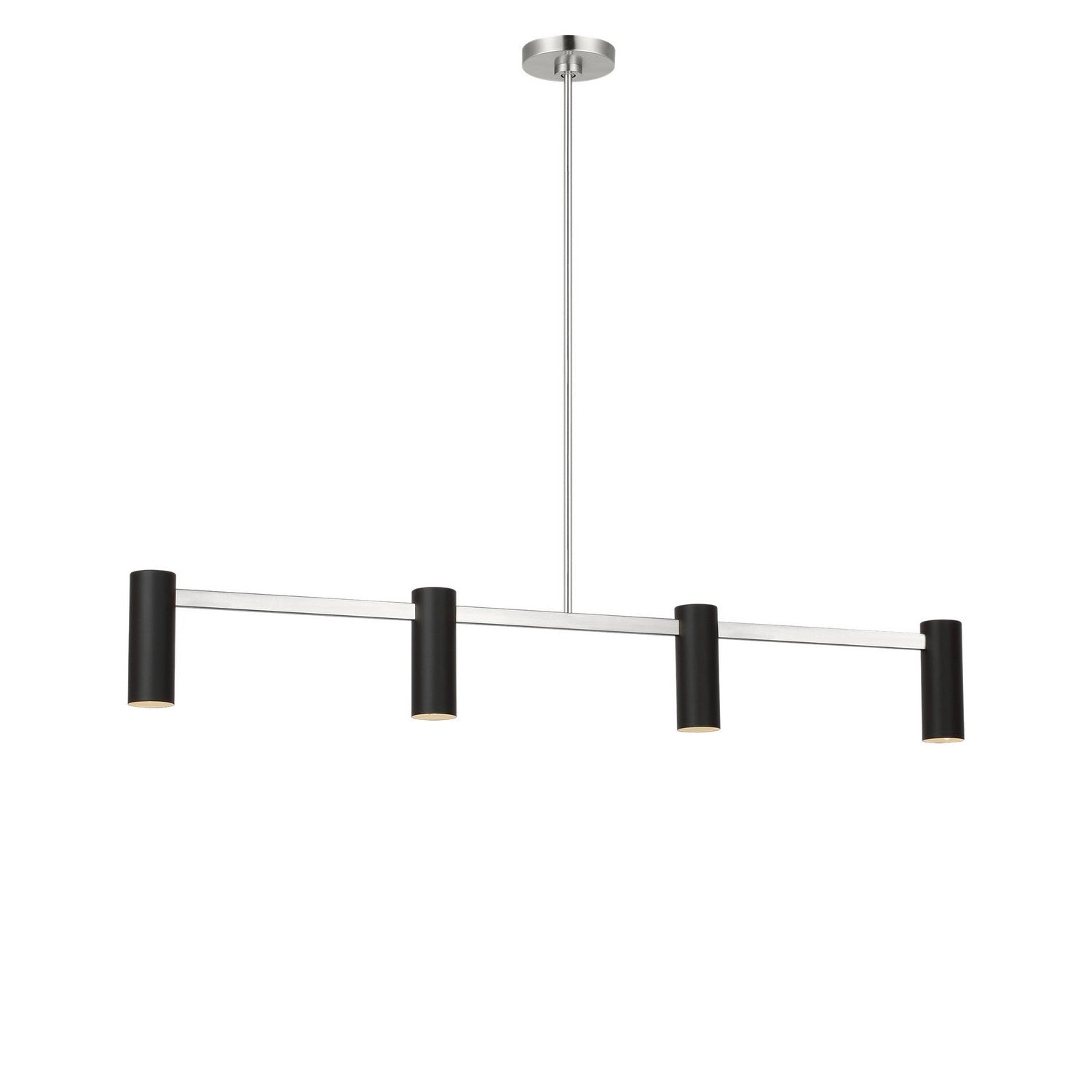 Generation Lighting - GLC2074BN - Four Light Linear Chandelier - Zentro - Brushed Nickel