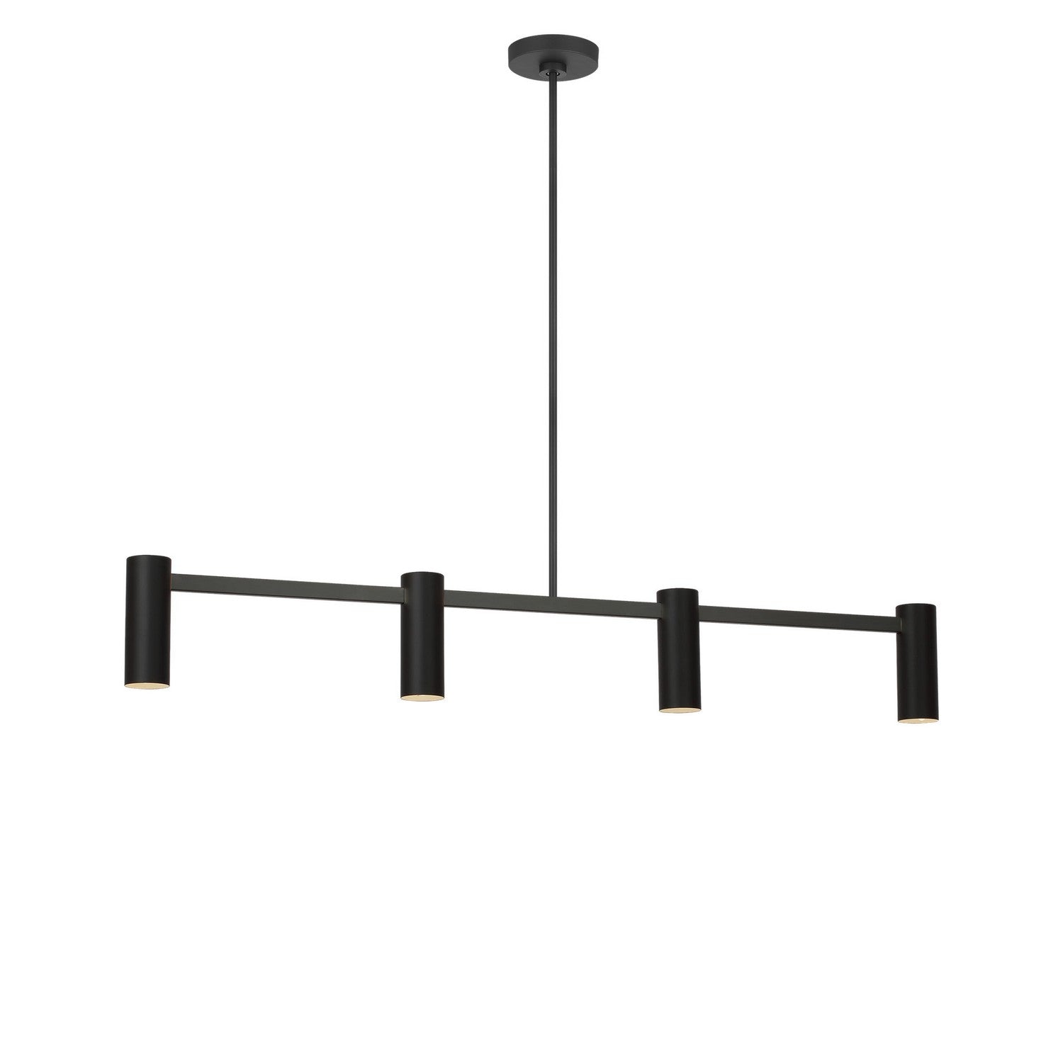Generation Lighting - GLC2074MBK - Four Light Linear Chandelier - Zentro - Midnight Black