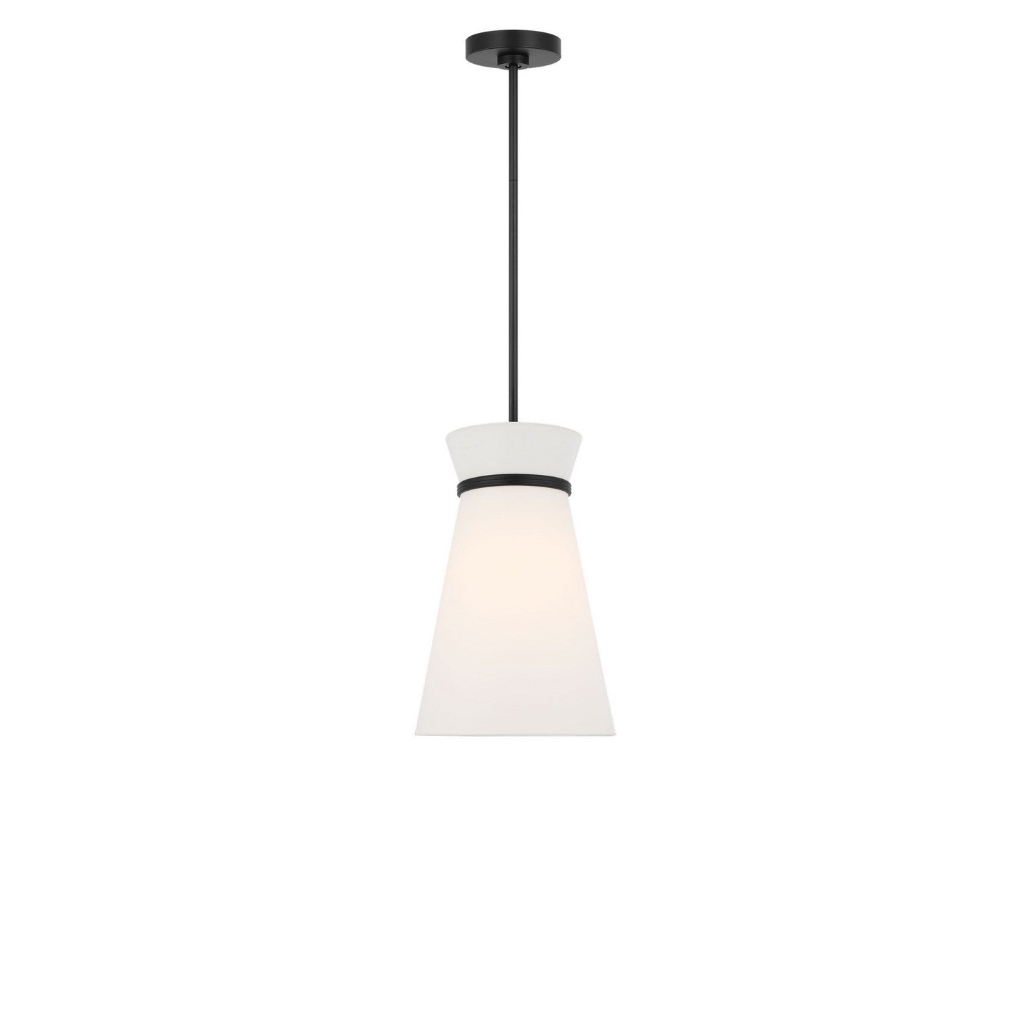Generation Lighting - GLP1751MBKE - One Light Pendant - Fynn - Midnight Black