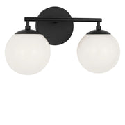 Generation Lighting - GLV1842MBKE - Two Light Vanity - Nube - Midnight Black