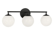 Generation Lighting - GLV1853MBKE - Three Light Vanity - Nube - Midnight Black