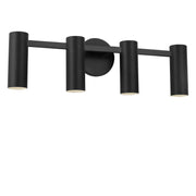 Generation Lighting - GLV2084MBK - Four Light Vanity - Zentro - Midnight Black