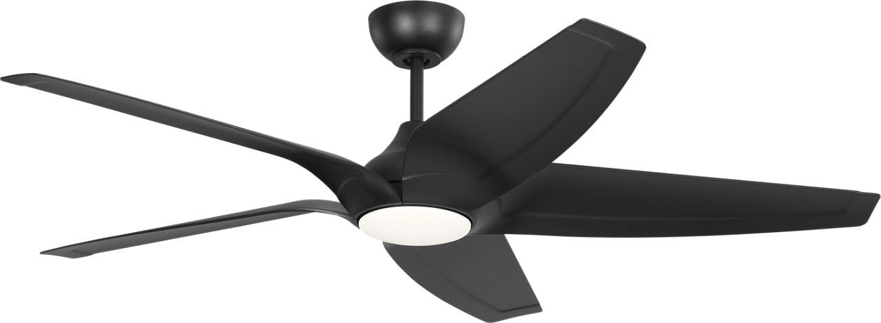 Generation Lighting - 5DLWCSM56MBKD - 56" Ceiling Fan - Dellwood - Midnight Black