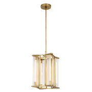 Alora - PD339415VBCR-UNV - LED Pendant - Sabre - Ribbed Glass/Vintage Brass