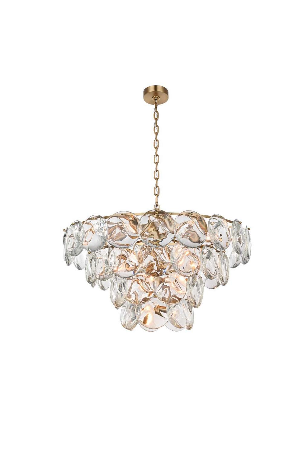 Elegant Lighting - 1010D32SG-01CR - 21 Light Chandelier - Charlotte - Satin Gold