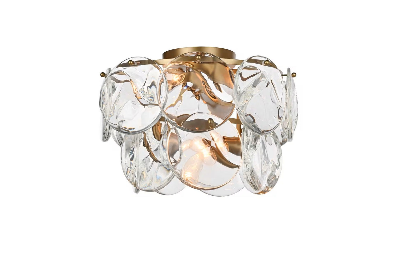 Elegant Lighting - 1010F16SG-01CR - Six Light Flush Mount - Charlotte - Satin Gold