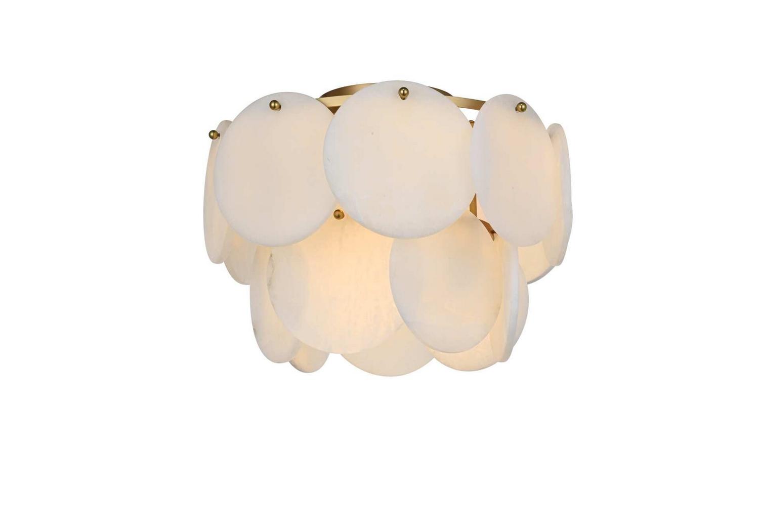 Elegant Lighting - 1010F16SG-11ST - Six Light Flush Mount - Charlotte - Satin Gold