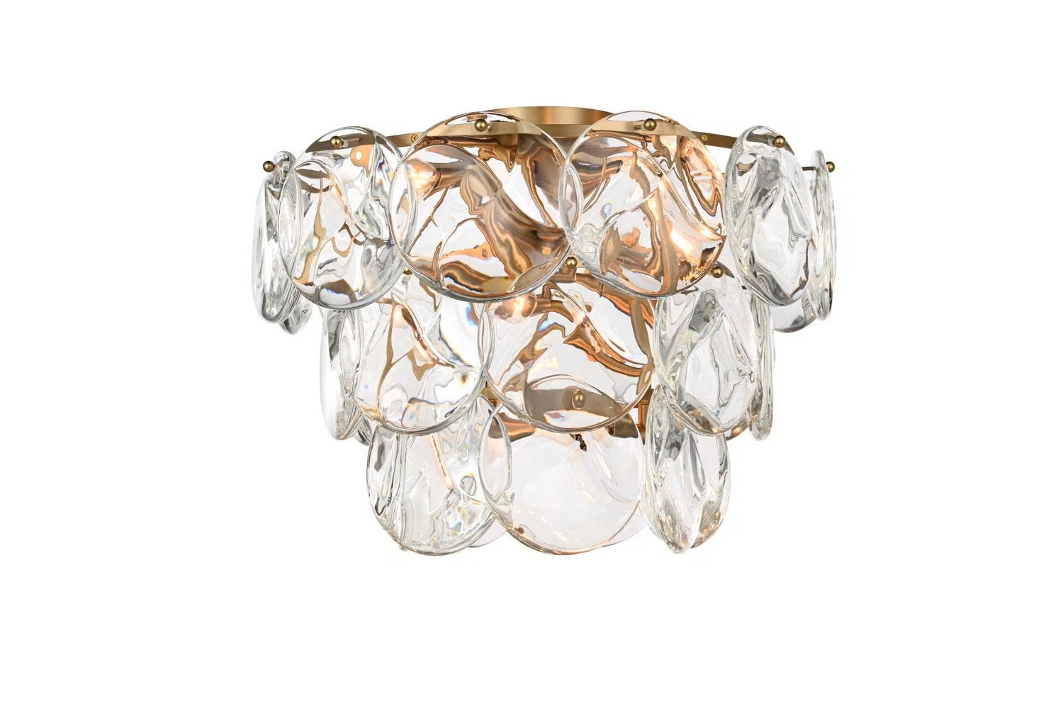 Elegant Lighting - 1010F20SG-01CR - 12 Light Flush Mount - Charlotte - Satin Gold