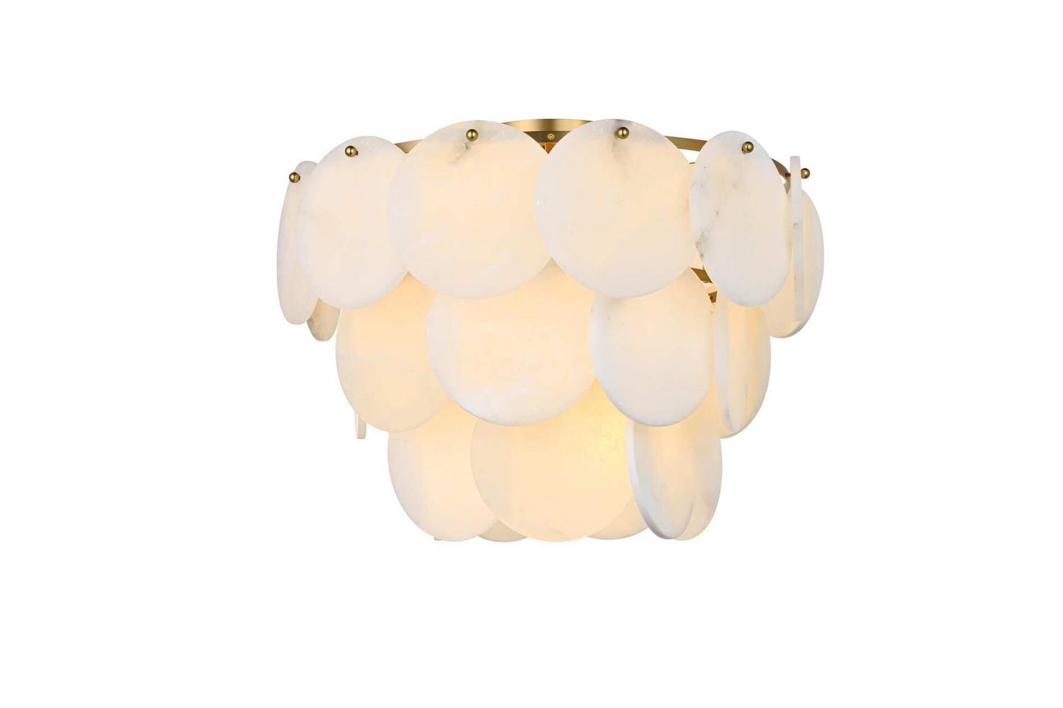 Elegant Lighting - 1010F20SG-11ST - 12 Light Flush Mount - Charlotte - Satin Gold