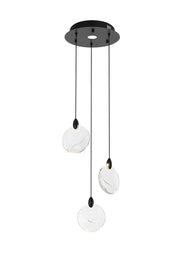 Elegant Lighting - 1012D12BK-01CR - LED Pendant - Avery - Black