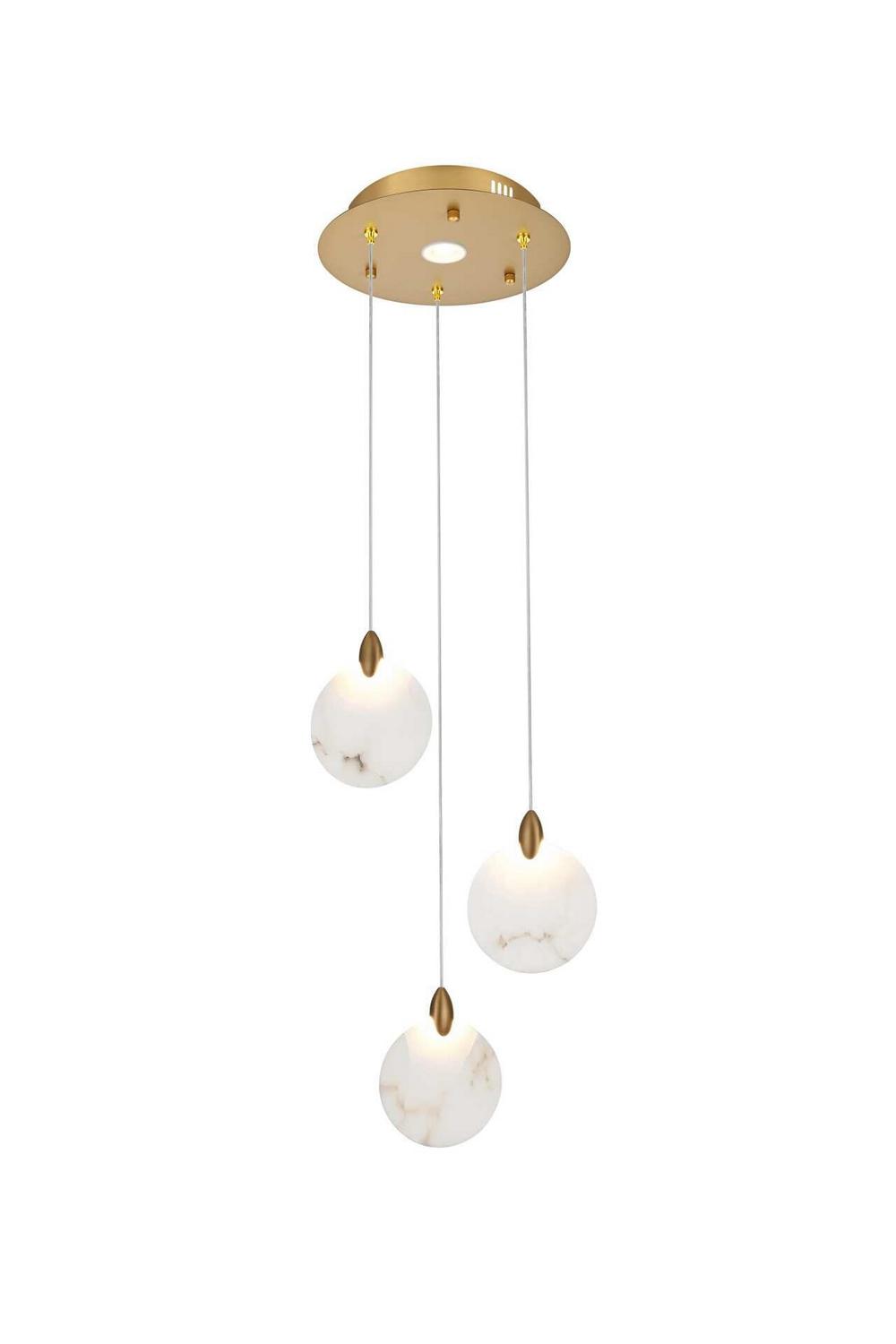 Elegant Lighting - 1012D12SG-11ST - LED Pendant - Avery - Satin Gold