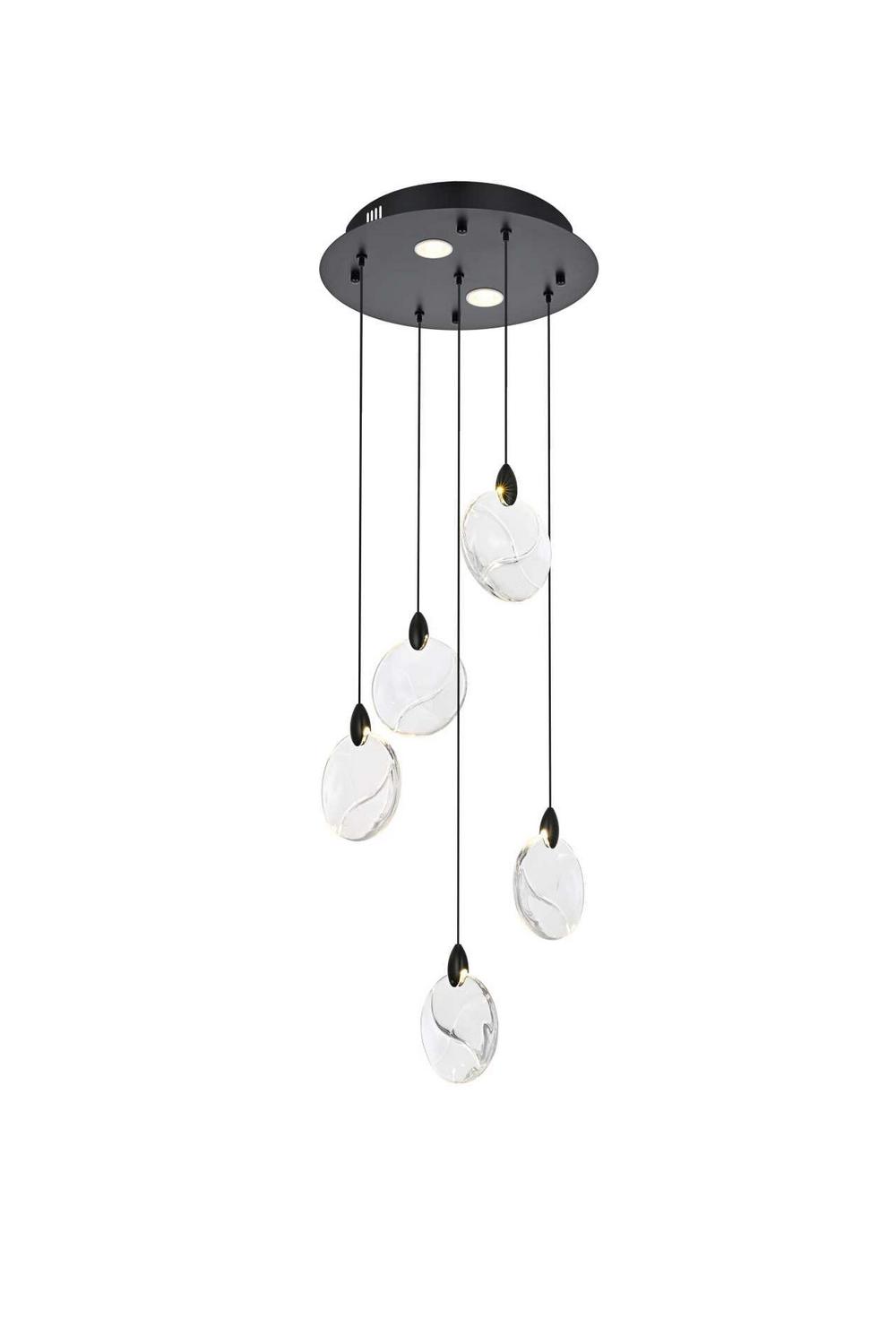 Elegant Lighting - 1012D16BK-01CR - LED Pendant - Avery - Black