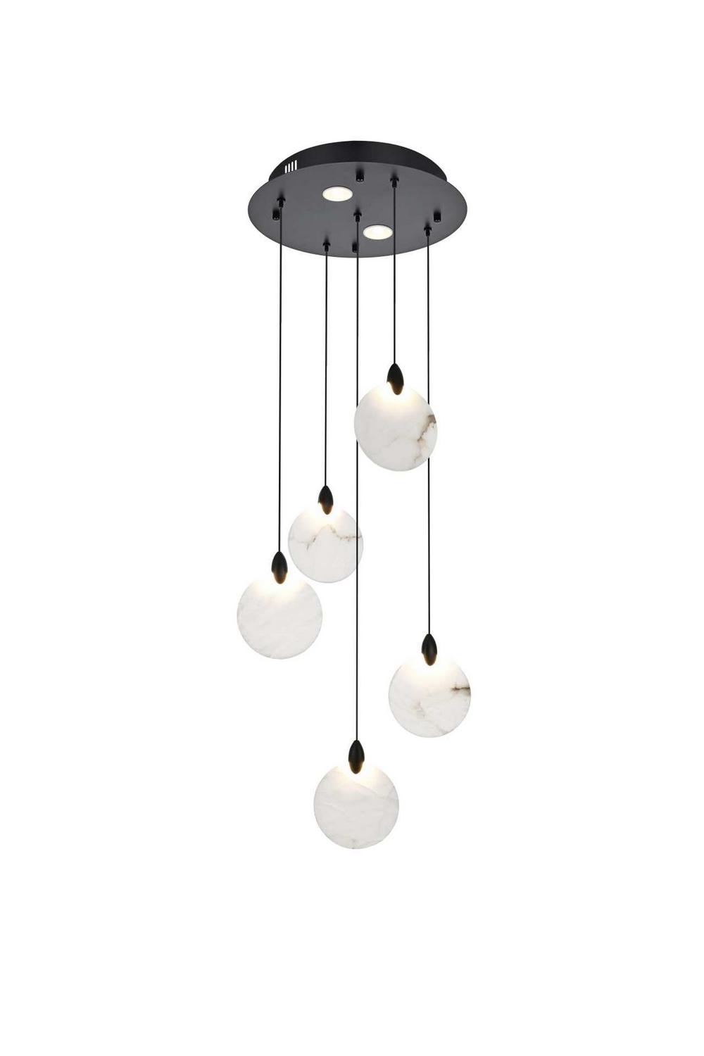 Elegant Lighting - 1012D16BK-11ST - LED Pendant - Avery - Black