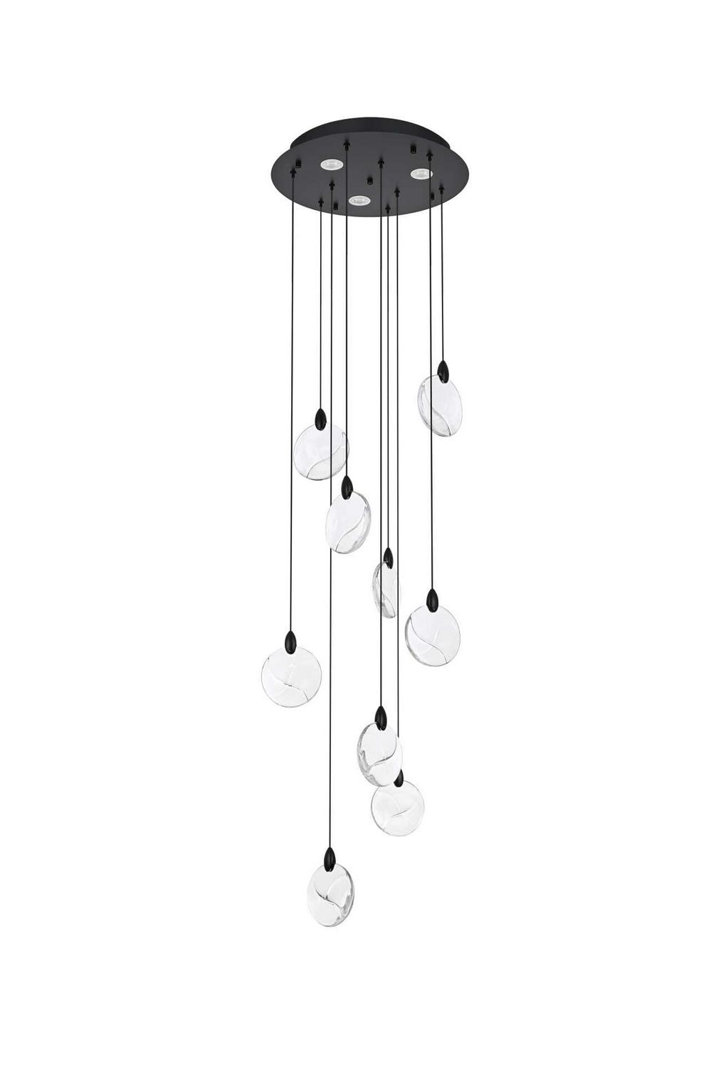 Elegant Lighting - 1012D20BK-01CR - LED Pendant - Avery - Black