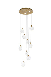 Elegant Lighting - 1012D20SG-01CR - LED Pendant - Avery - Satin Gold