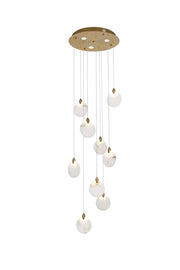 Elegant Lighting - 1012D20SG-11ST - LED Pendant - Avery - Satin Gold