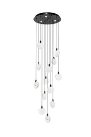 Elegant Lighting - 1012D24BK-01CR - LED Pendant - Avery - Black