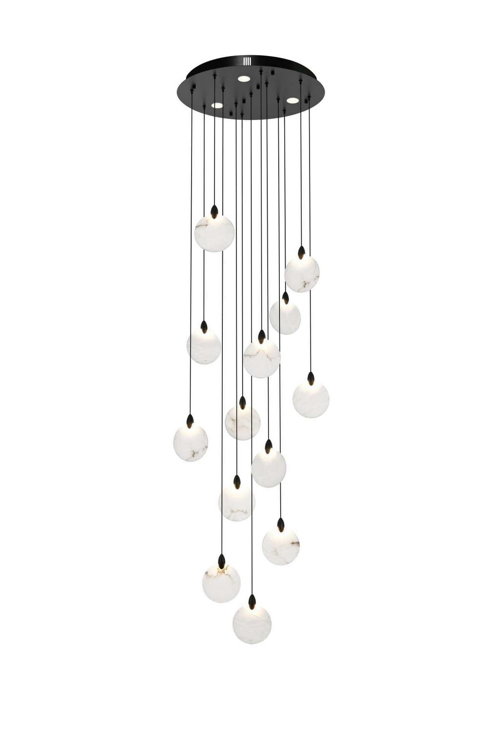 Elegant Lighting - 1012D24BK-11ST - LED Pendant - Avery - Black