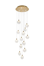 Elegant Lighting - 1012D24SG-11ST - LED Pendant - Avery - Satin Gold