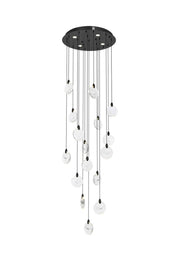 Elegant Lighting - 1012D28BK-01CR - LED Pendant - Avery - Black
