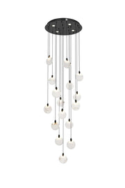 Elegant Lighting - 1012D28BK-11ST - LED Pendant - Avery - Black