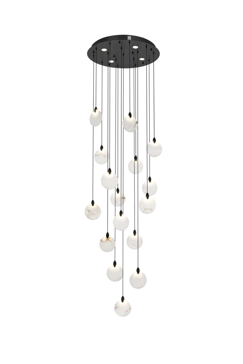 Elegant Lighting - 1012D28BK-11ST - LED Pendant - Avery - Black
