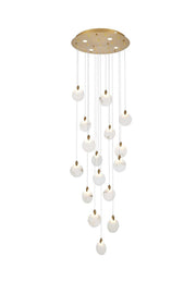 Elegant Lighting - 1012D28SG-11ST - LED Pendant - Avery - Satin Gold