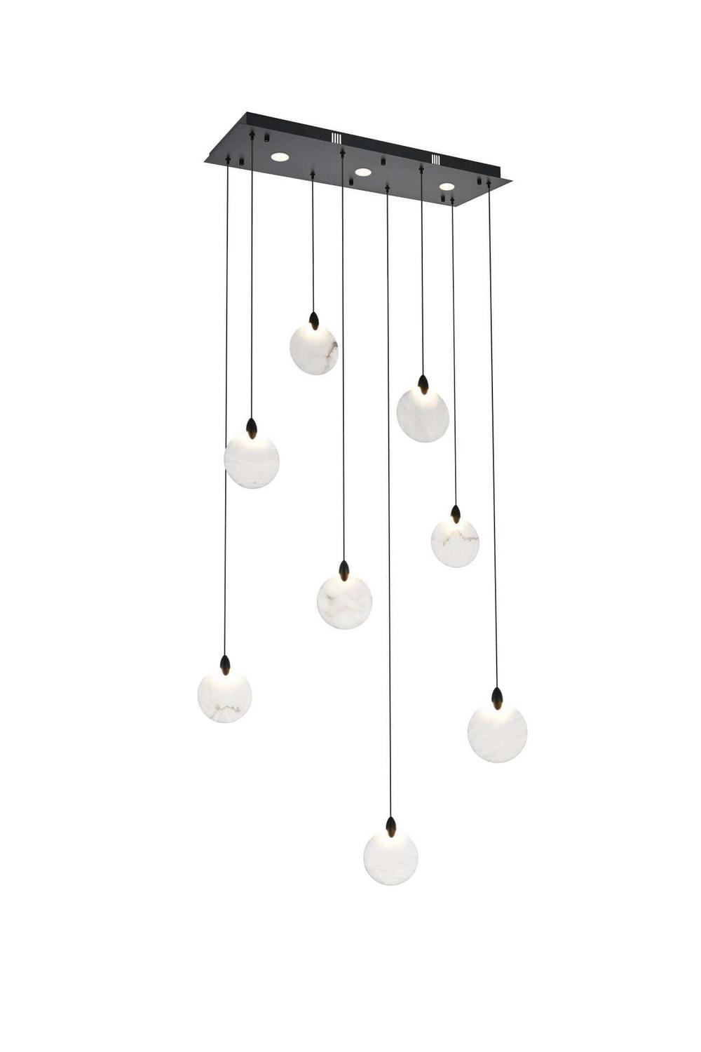 Elegant Lighting - 1012D36BK-11ST - LED Pendant - Avery - Black