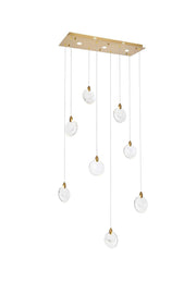 Elegant Lighting - 1012D36SG-01CR - LED Pendant - Avery - Satin Gold