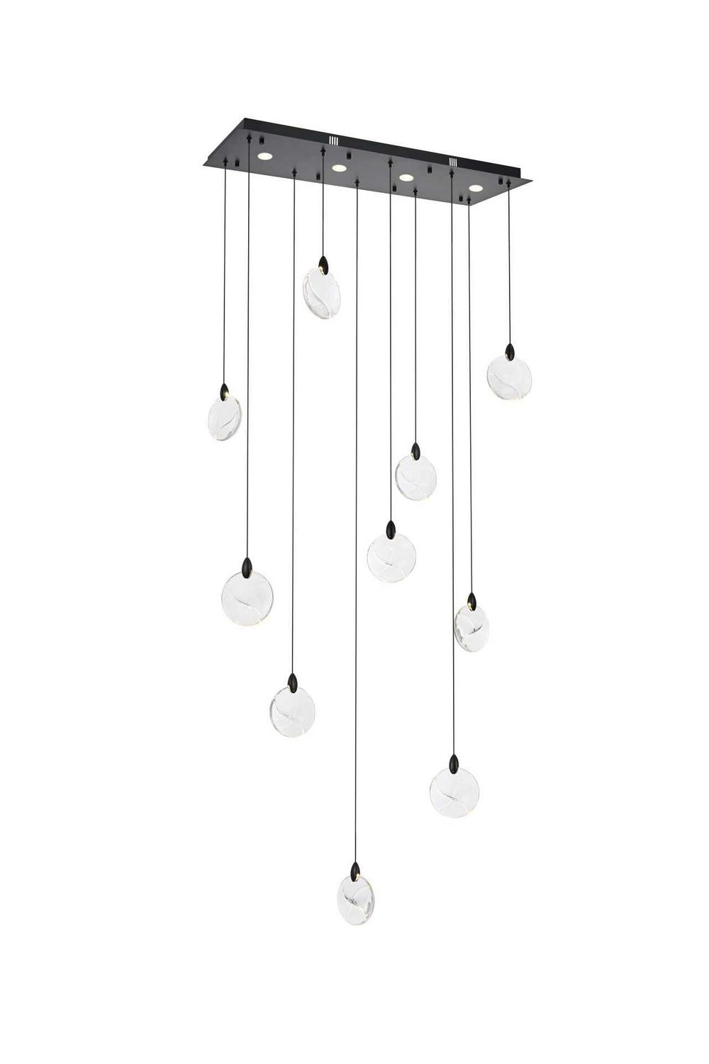 Elegant Lighting - 1012D42BK-01CR - LED Pendant - Avery - Black