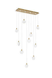 Elegant Lighting - 1012D42SG-01CR - LED Pendant - Avery - Satin Gold