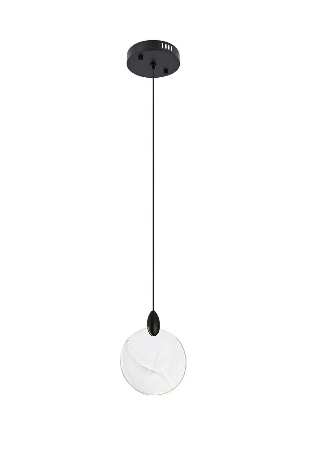 Elegant Lighting - 1012D6BK-01CR - LED Pendant - Avery - Black
