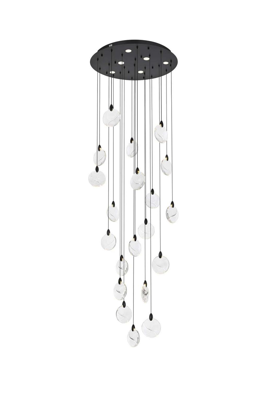 Elegant Lighting - 1012G32BK-01CR - LED Chandelier - Avery - Black