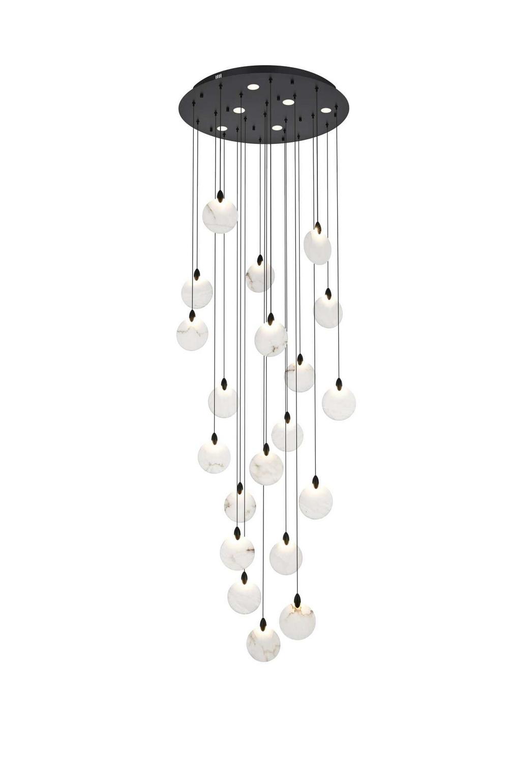 Elegant Lighting - 1012G32BK-11ST - LED Chandelier - Avery - Black