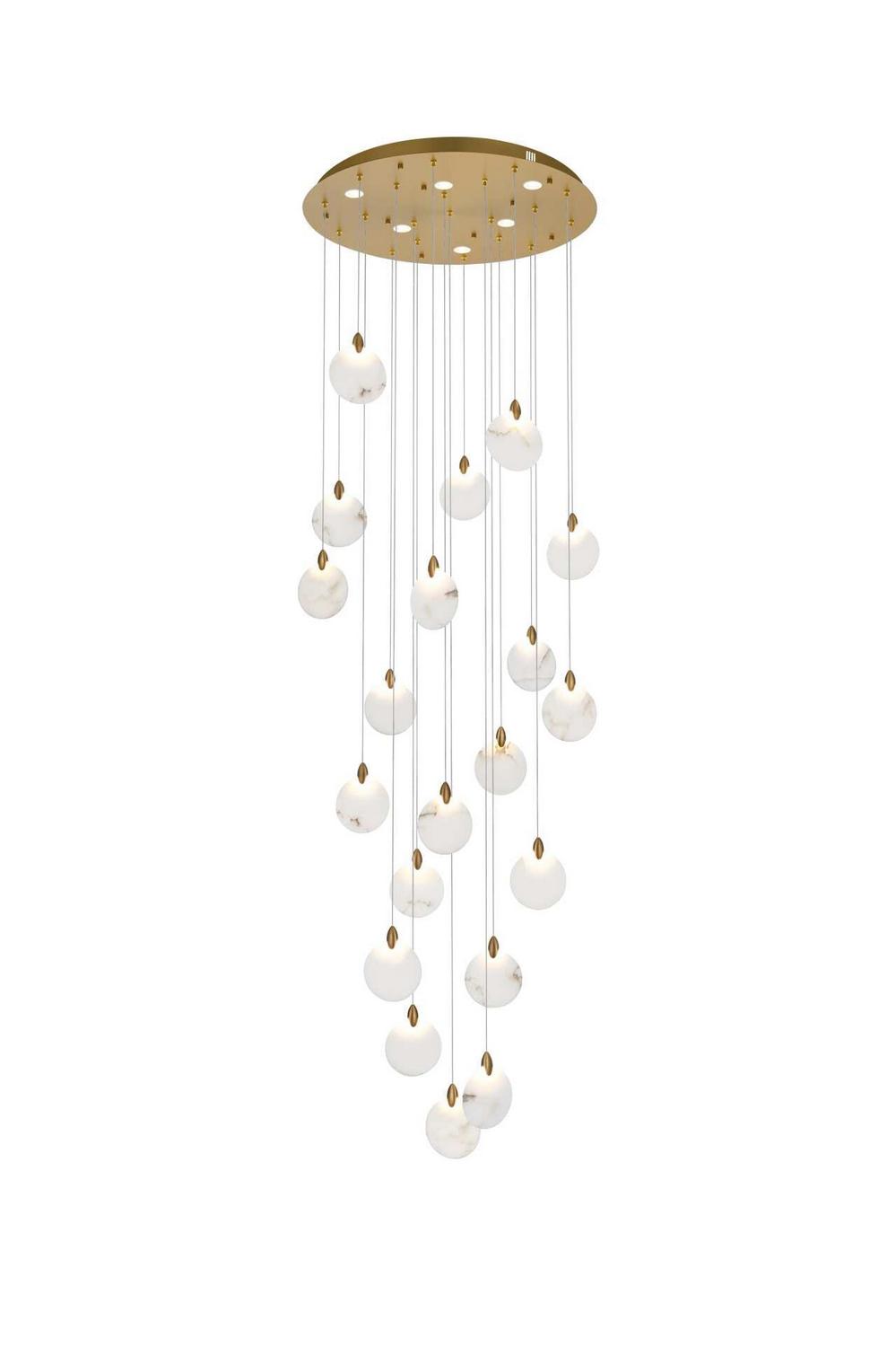 Elegant Lighting - 1012G32SG-11ST - LED Chandelier - Avery - Satin Gold