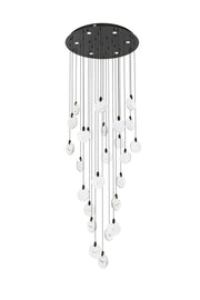 Elegant Lighting - 1012G36BK-01CR - LED Chandelier - Avery - Black