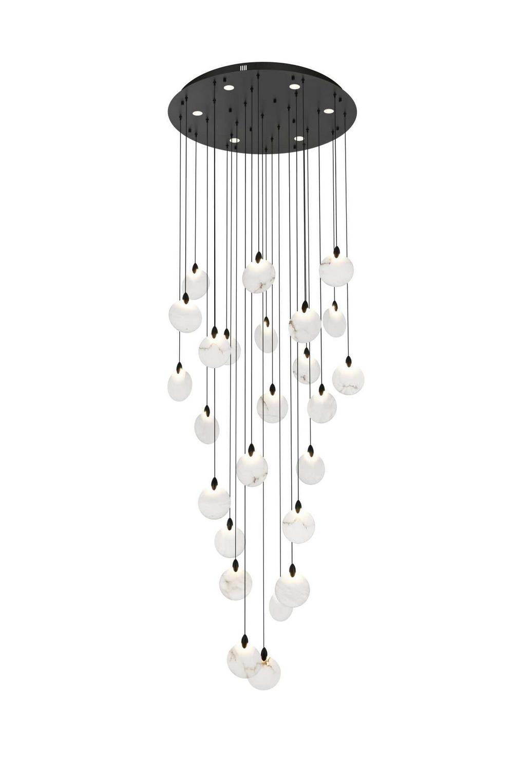 Elegant Lighting - 1012G36BK-11ST - LED Chandelier - Avery - Black